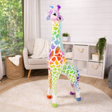 Rainbow Giraffe Lifelike Plush B8