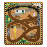 Round the Construction Zone Work Site Rug & Vehicle Set R1