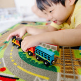 Round the Rails Train Rug Z1
