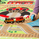 Round the Rails Train Rug Z1