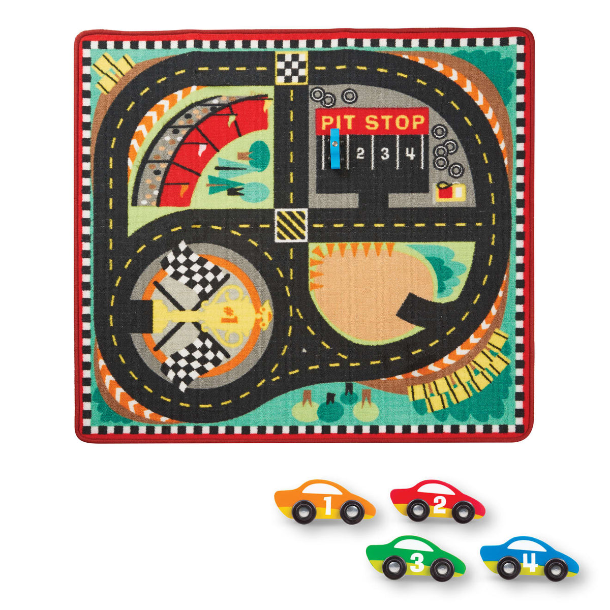 Round the Speedway Race Track Rug & Car Set C4