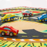 Round the Speedway Race Track Rug & Car Set C4