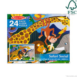 Safari Social Floor Puzzle - 24 Pieces H6