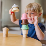 Scoop & Stack Ice Cream Cone Magnetic Play Set X6