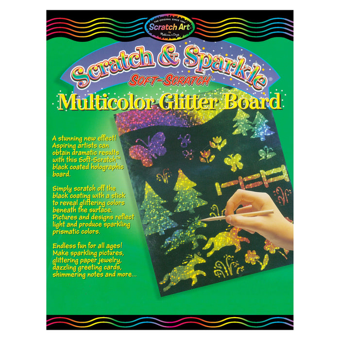 Scratch & Sparkle Multicolor Glitter w/stylus (10 boards) K4
