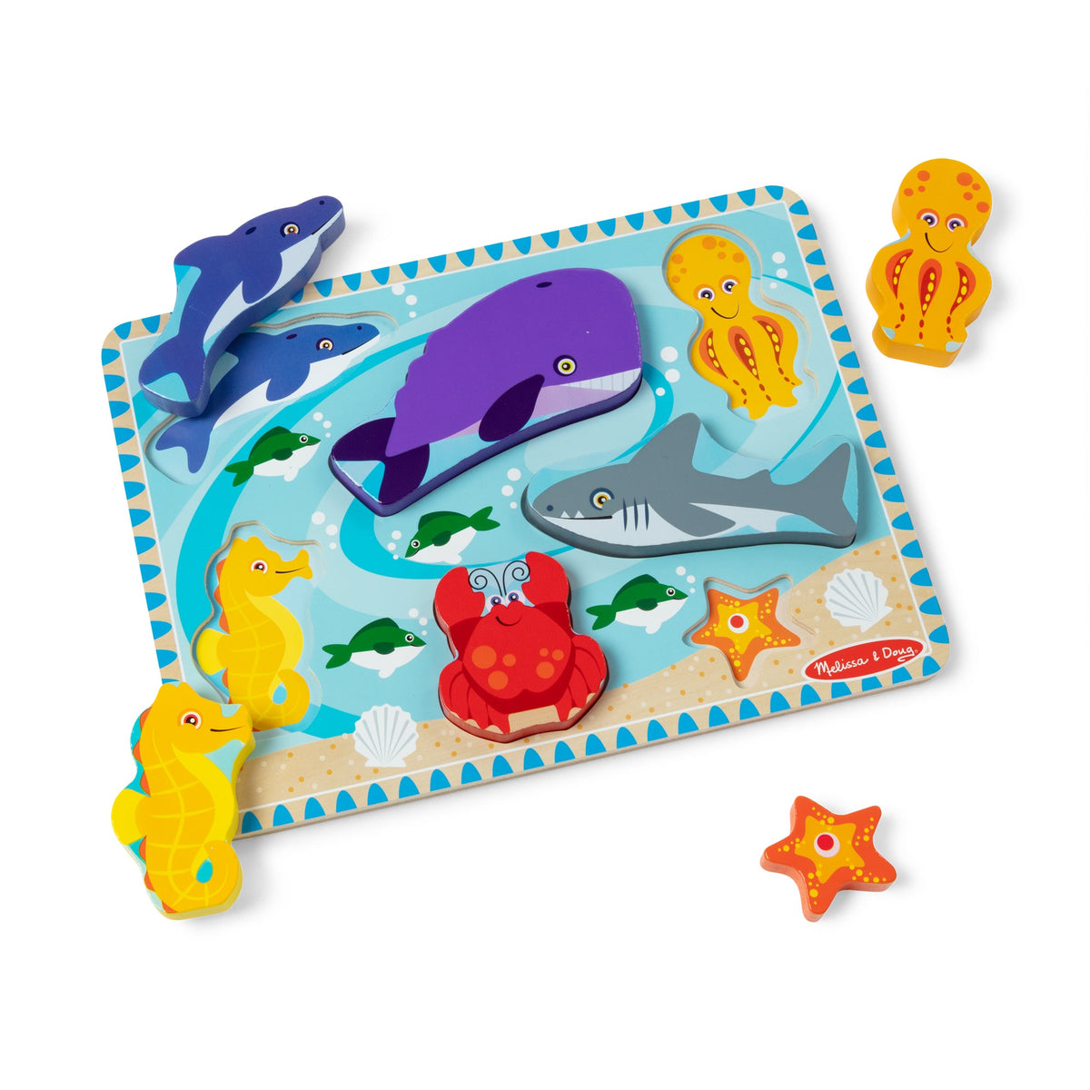 Sea Creatures Chunky Puzzle - 7 Pieces Y5