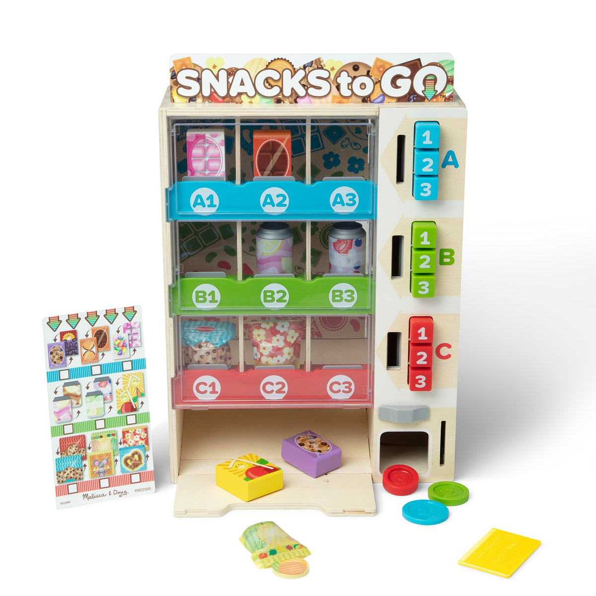 Sort, Stock, Select Wooden Vending Machine Play Set B3