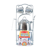 Stainless Steel Tea Set with Storage Stand Y0