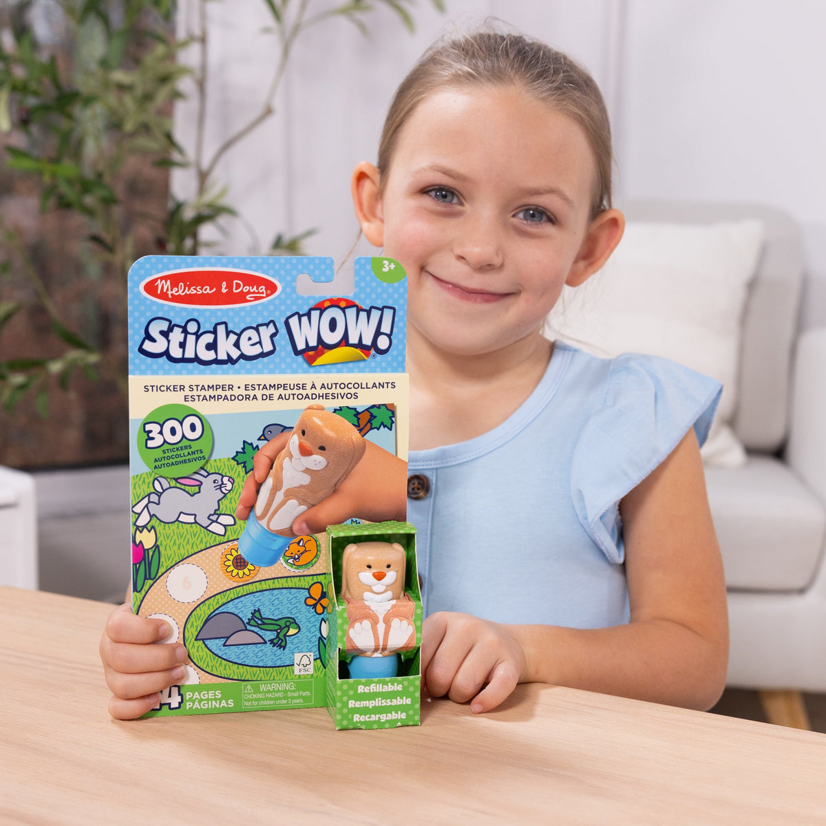 Sticker WOW!™ Bunny Bundle: Activity Pad & Sticker Stamper + Mini Activity Pad and 200 Refill Stickers E2