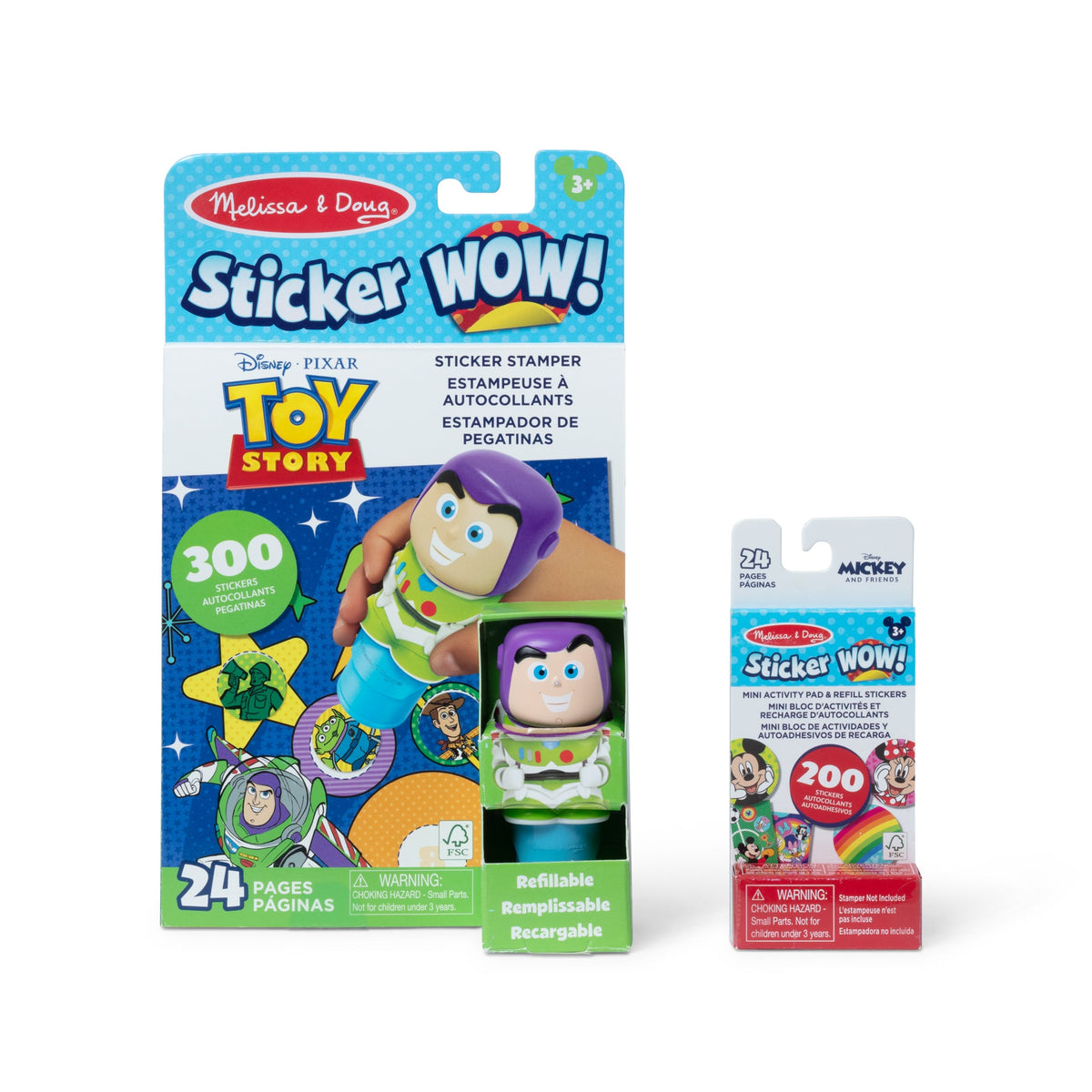 Sticker WOW!™ Disney Toy Story Buzz Lightyear Bundle: Activity Pad & Sticker Stamper + Mini Activity Pad and 200 Refill Stickers L8