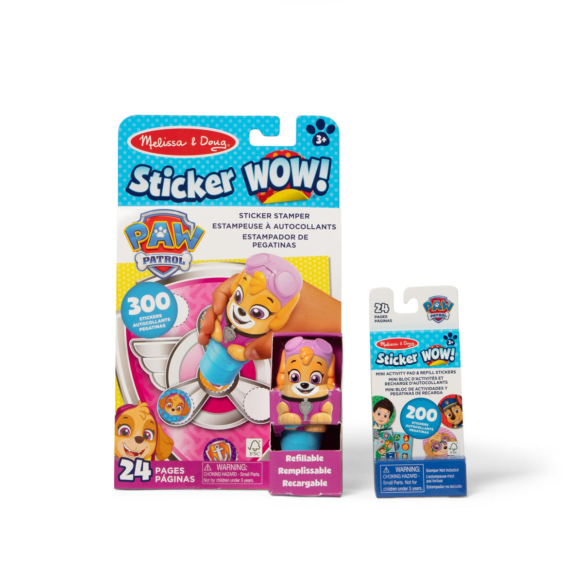 Sticker WOW!™ PAW Patrol Skye Bundle: Activity Pad & Sticker Stamper + Mini Activity Pad and 200 Refill Stickers D1