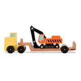 Trailer & Excavator Wooden Vehicles Play Set Q9