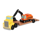 Trailer & Excavator Wooden Vehicles Play Set Q9