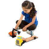 Trailer & Excavator Wooden Vehicles Play Set Q9