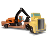 Trailer & Excavator Wooden Vehicles Play Set Q9