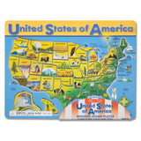 U.S.A. Map Wooden Puzzle H9
