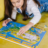 U.S.A. Map Wooden Puzzle H9
