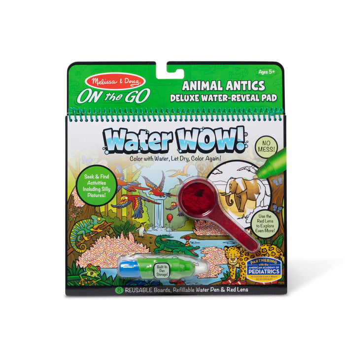 Water Wow! Animal Antics Deluxe Water-Reveal Pad - On the Go Travel Activity W3