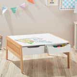 Wooden Art & Activity Table with Bins O9