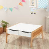 Wooden Art & Activity Table with Bins O9