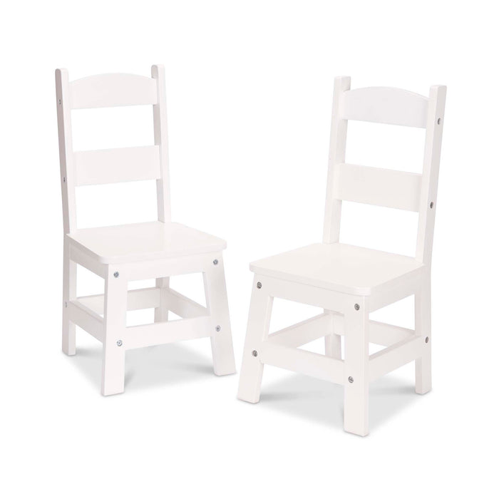 Wooden Chair Pair  - White O8
