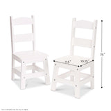 Wooden Chair Pair  - White O8