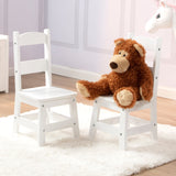 Wooden Chair Pair  - White O8