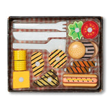 Wooden Grill & Serve BBQ Set J4