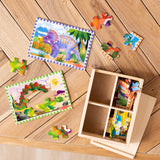 Wooden Jigsaw Puzzles in a Box - Dinosaurs O6