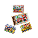 Wooden Jigsaw Puzzles in a Box - Vehicles O4