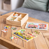Wooden Jigsaw Puzzles in a Box - Vehicles O4