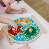 Wooden Jumbo Peg Puzzle 2-Pack: Fish Bowl, House Pets D2