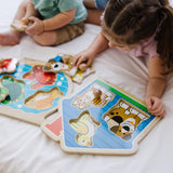 Wooden Jumbo Peg Puzzle 2-Pack: Fish Bowl, House Pets Z9