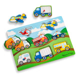 Wooden Peg Puzzle 4-Pack – Vehicles, Farm, Safari, Pets E1