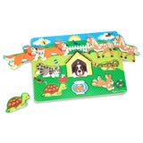 Wooden Peg Puzzle 4-Pack – Vehicles, Farm, Safari, Pets E1