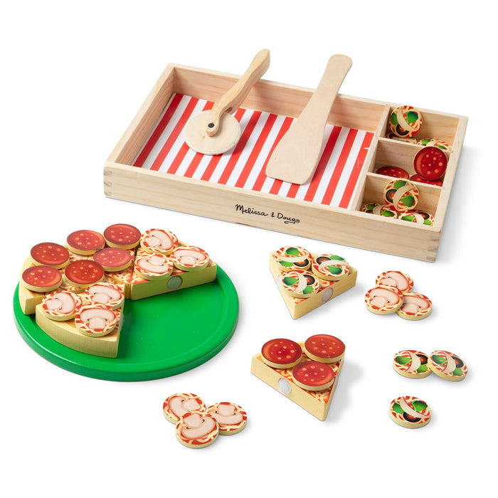 Wooden Pizza Party Play Set Q8