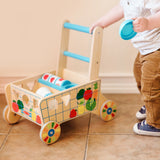 Wooden Shape Sorting Grocery Cart A2