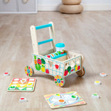Wooden Shape Sorting Grocery Cart A2