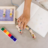 Wooden Stamp Set - Happy Handles O3