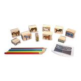 Wooden Stamp Set - Horses F6