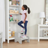 Wooden Step Stool – Gray J8