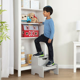Wooden Step Stool – Gray J8