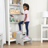 Wooden Step Stool – Gray J8