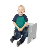 Wooden Step Stool – Gray J8