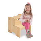 Wooden Step Stool - Natural I3