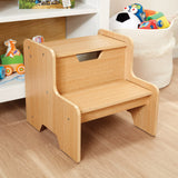 Wooden Step Stool - Natural I3