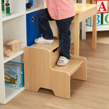Wooden Step Stool - Natural M6
