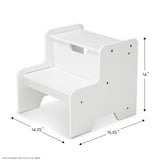 Wooden Step Stool - White E2