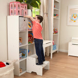 Wooden Step Stool - White E2