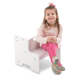 Wooden Step Stool - White E2